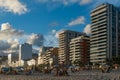 Apartment Buildings in Front of the Ipanema Beach in Rio de Janeiro Royalty Free Stock Photo