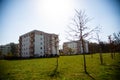 Apartment buildings in a housing estate, Munich Royalty Free Stock Photo