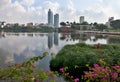 Apartment buildings in residential area of Hanoi, Vietnam. Royalty Free Stock Photo