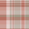 Apartment check tartan vector, classy plaid textile texture. Basic pattern background fabric seamless in light and pastel colors
