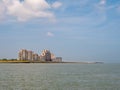 Apartment complex Residence Port Scaldis along Western Scheldt in Breskens, Zeeuws-Vlaanderen, Zeeland, Netherlands