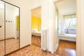 Apartment entrance and two bedrooms in renovated interior Royalty Free Stock Photo