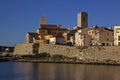 Apartment houses in Antibes. French riviera, Mediterranean sea