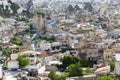 Apartment houses in Goreme town in spring Royalty Free Stock Photo