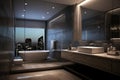 Apartment interior bathtub architecture modern house floor bathroom luxury interior design Royalty Free Stock Photo