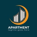 Apartment and Real estate Logo Design with circle