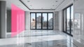 apartment redevelopment concept, empty new interior with virtual wall