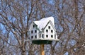 Three level apartment birdhouse Royalty Free Stock Photo