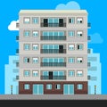 Apartment. Urban family home classic building vector illustration stock illustration