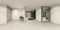 Apartment walk in closet in modern luxury style interior design Full spherical 360 degrees view