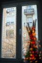 Apartment window view from inside Royalty Free Stock Photo