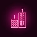 apartmentprices changing, up down neon icon. Elements of Real Estate set. Simple icon for websites, web design, mobile app, info