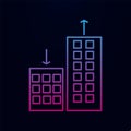 Apartmentprices changing, up down nolan icon. Simple thin line, outline vector of real estate icons for ui and ux, website or