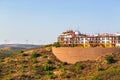 Apartments built high on a hillside in Costa Esuri, Spain