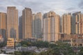 Apartments complex on early morning in Jakarta City residential construction landscape