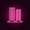 apartments icon. Elements of web in neon style icons. Simple icon for websites, web design, mobile app, info graphics Royalty Free Stock Photo