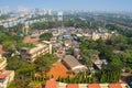 Apartments and Slum view in Mumbai, 54% of Mumbai population lives in the slums.