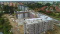 Apartments Under Construction Pila Blok Budowa Aerial View Poland