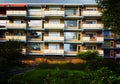 Apartments with windows, door, and balconies in Amstelveen Netherland.