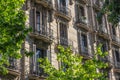 Apartments with wrought iron balconies in Eixample, Barcelona, S