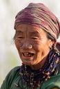 The Apatani woman in paddy field