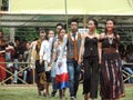 Apatani young generation with various traditional attire in Dree festival,ziro, India.
