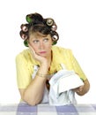 Apathetic Housewife Royalty Free Stock Photo