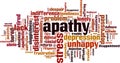 Apathy word cloud Royalty Free Stock Photo