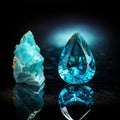 Apatite: A captivating gemstone, often in hues of vibrant blue and green, resembling the ocean Royalty Free Stock Photo