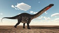Apatosaurus dinosaur - 3D render Royalty Free Stock Photo