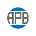 APB letter logo design on white background. APB creative initials circle logo concept.