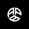 APB letter logo design on white background. APB creative initials letter logo concept. APB letter design