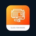 Apc, Battery, Computer, Power, Source Mobile App Button. Android and IOS Line Version Royalty Free Stock Photo