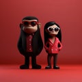 Ape And Ashley: Minimalist 3d Character In Zbrush Style