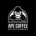 Ape coffee entertainment vector design illustration