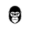 Ape face Logo of Animal clipart