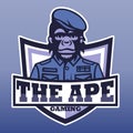 The ape gaming, E sport vector logo