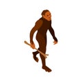 Ape Man Stick Composition Royalty Free Stock Photo