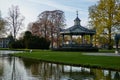 Apeldoorn, Netherland - April 19, 2022 - Oranjepark: Music kiosk