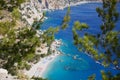 Apella beach from above on Karpathos island Royalty Free Stock Photo