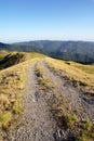 Apennines mountain landscape with dirt road