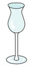 Aperitif digestif cordial liquor cocktail cocktail glass. Stylish hand-drawn doodle cartoon style gin colored vector