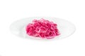 Aperitif pickled red onion isolated white background Royalty Free Stock Photo