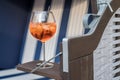 Aperol is a refreshing aperitif on a beach chair