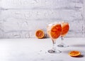 Aperol spritz, Italian cocktail with orange