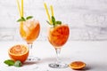 Aperol spritz, Italian cocktail with orange