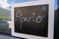 Aperto inscription on a blackboard Royalty Free Stock Photo