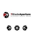 7 Blade Aperture Photography Logo Small Opening