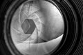 Aperture of old retro camera lens Royalty Free Stock Photo