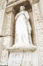 APETH (Greek for Arete), the statue representing virtue. The site and ruins of Ephesus Royalty Free Stock Photo